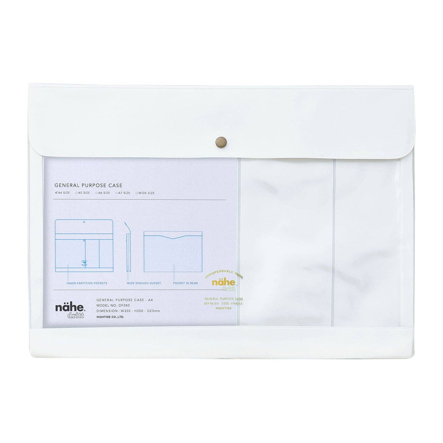 Nahe General Purpose Case/ A4: Clear Grey