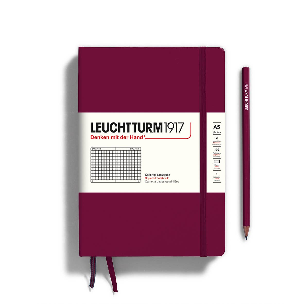 Leuchtturm Notebooks - Medium (A5): Powder / Hardcover / Ruled