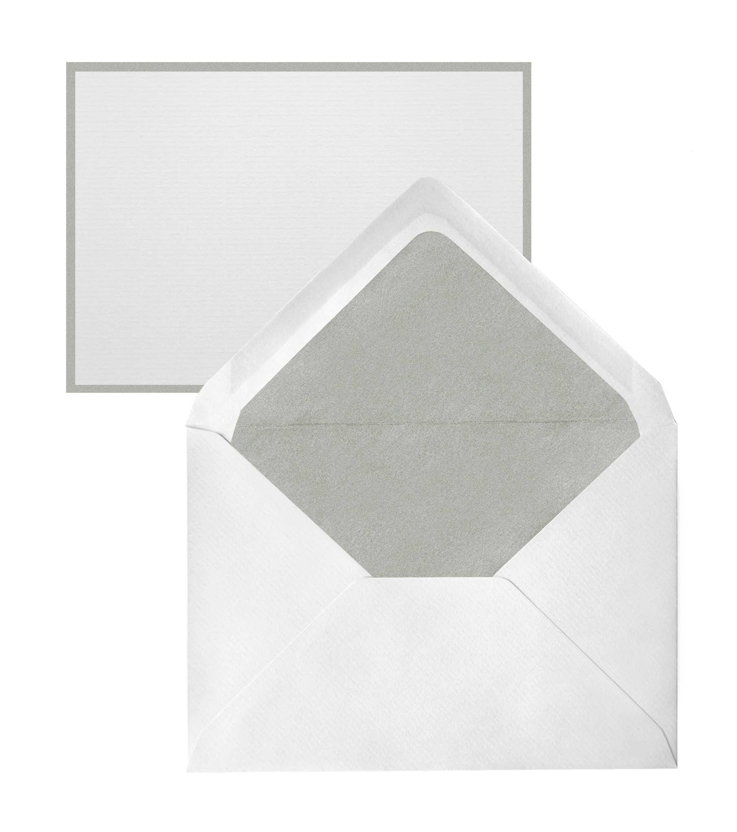 Original Crown Mill Bi-Color Note Cards : White/Royal Blue / Cello Pack of 5/5 / 4x6"