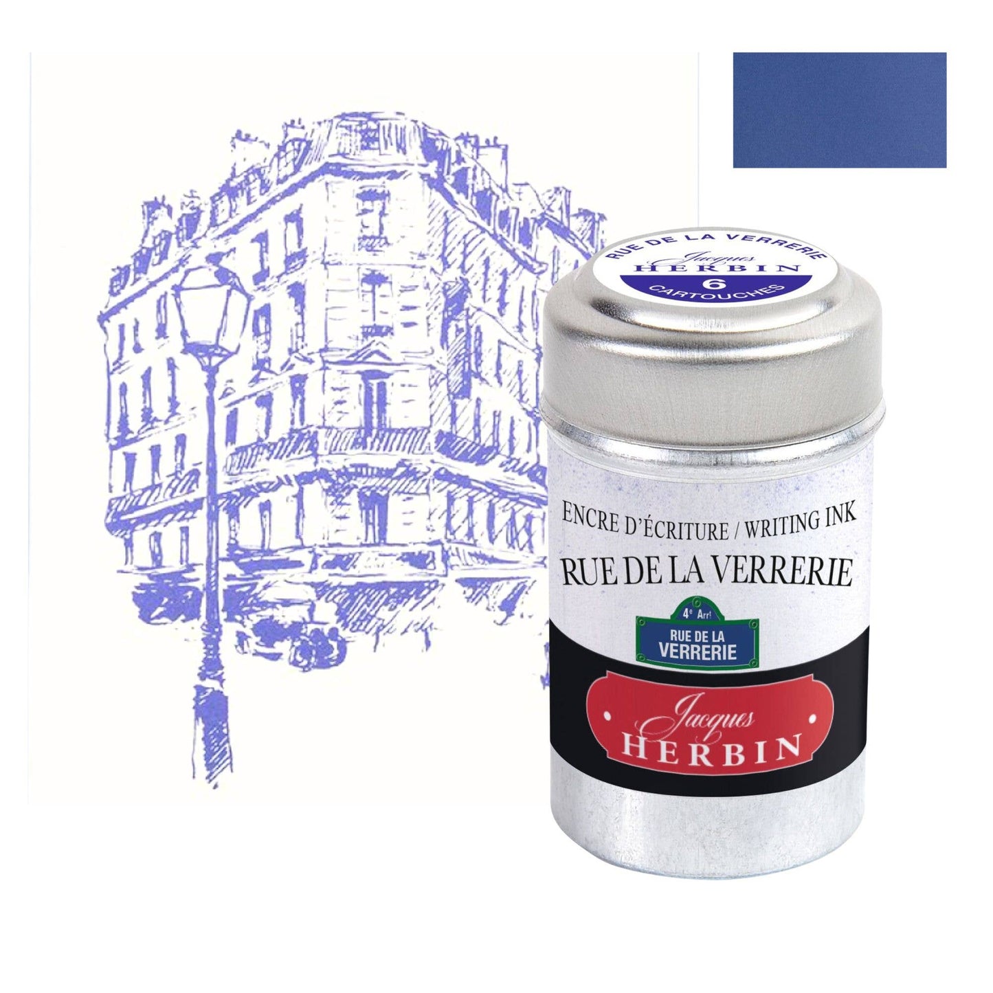 Jacques Herbin "Paris Collection" Ink Cartridges: Moulin Rouge Red