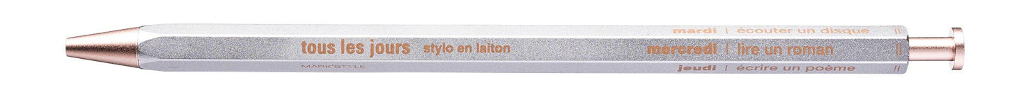 Gel Brass Ballpoint Pen / MARK'STYLE: Gold