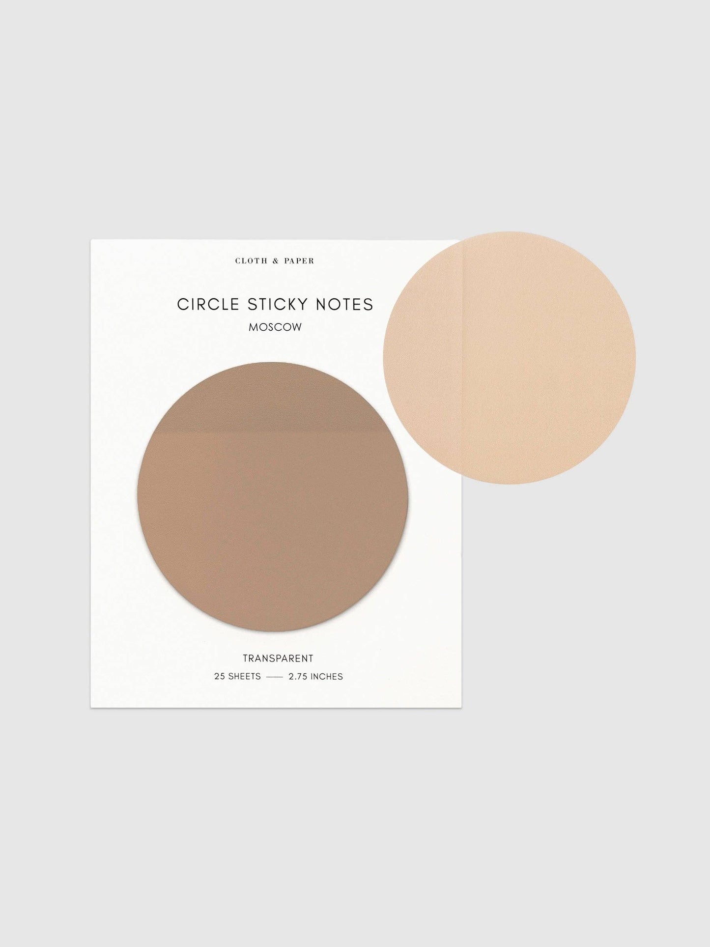 Transparent Circle Sticky Notes: Crêpe