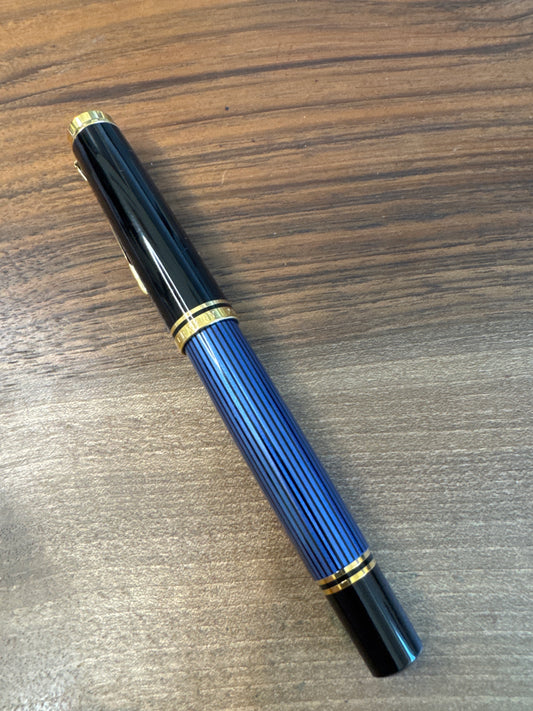 Pelikan M800 Blue Stripe Broad Nib