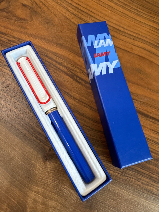 Lamy Safari Fountain Pen Red/White/Blue Medium Nib