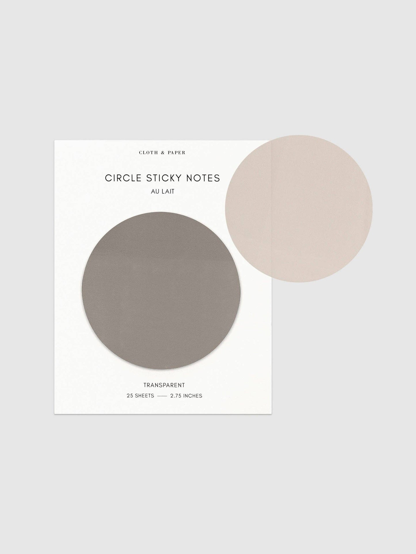 Transparent Circle Sticky Notes: Crêpe