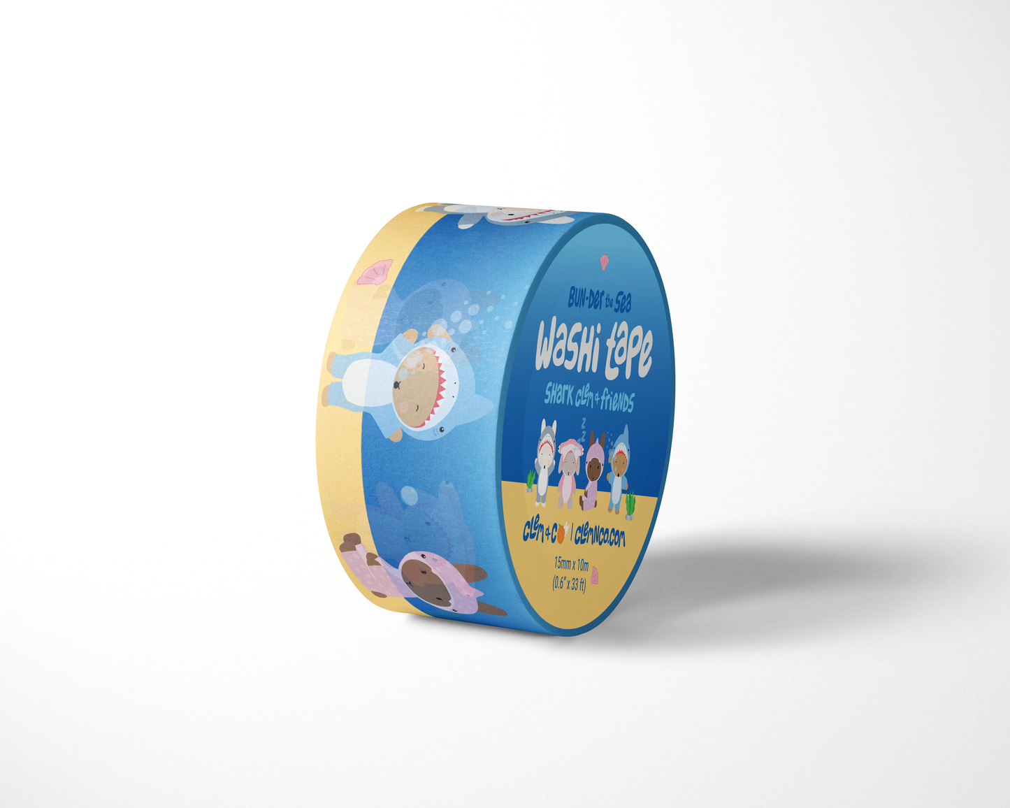 Clem & Co BUN-der the Sea Shark Clem & Friends Washi Tape