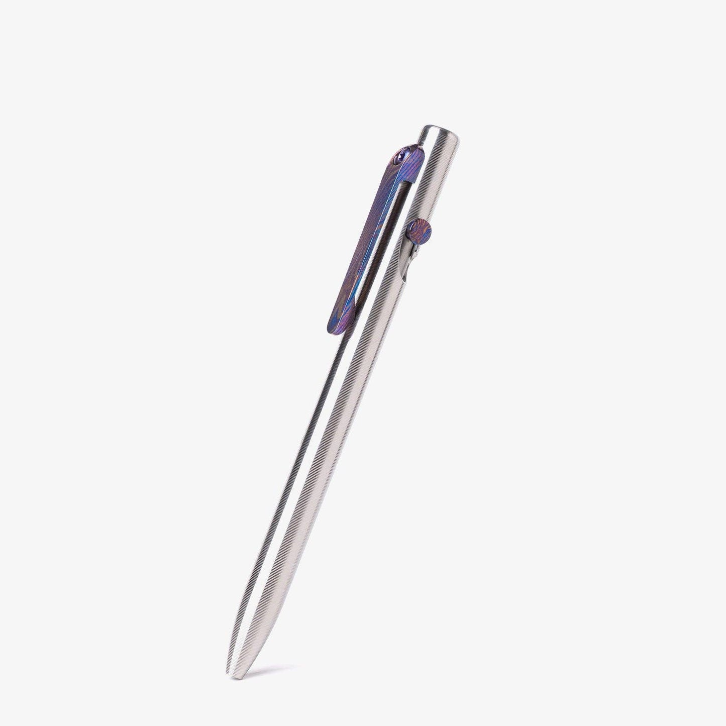 Tactile Turn Slim Bolt Action Pen: Titanium / Short