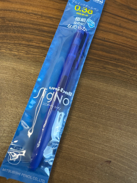 Uni Signo Pen .38 Gel Blue