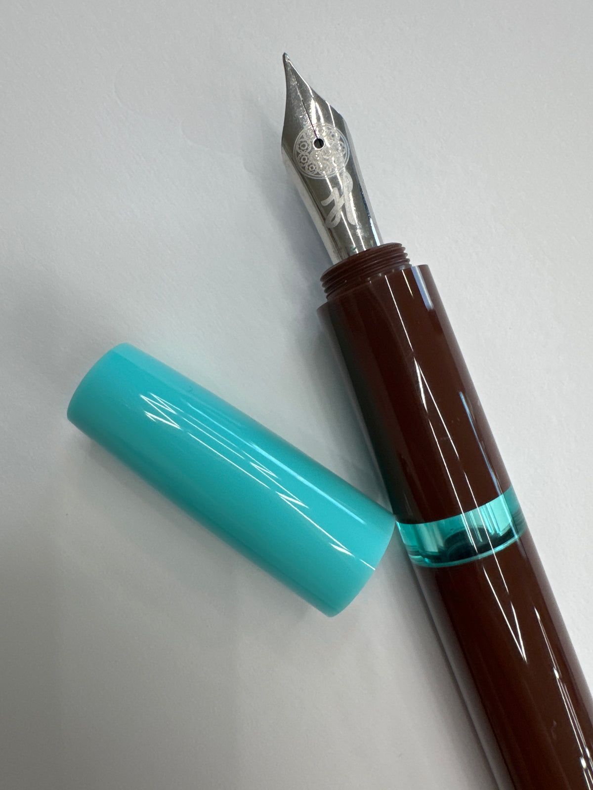 Hello Tello Venice Fountain Pen Blue and Brown Fine Nib