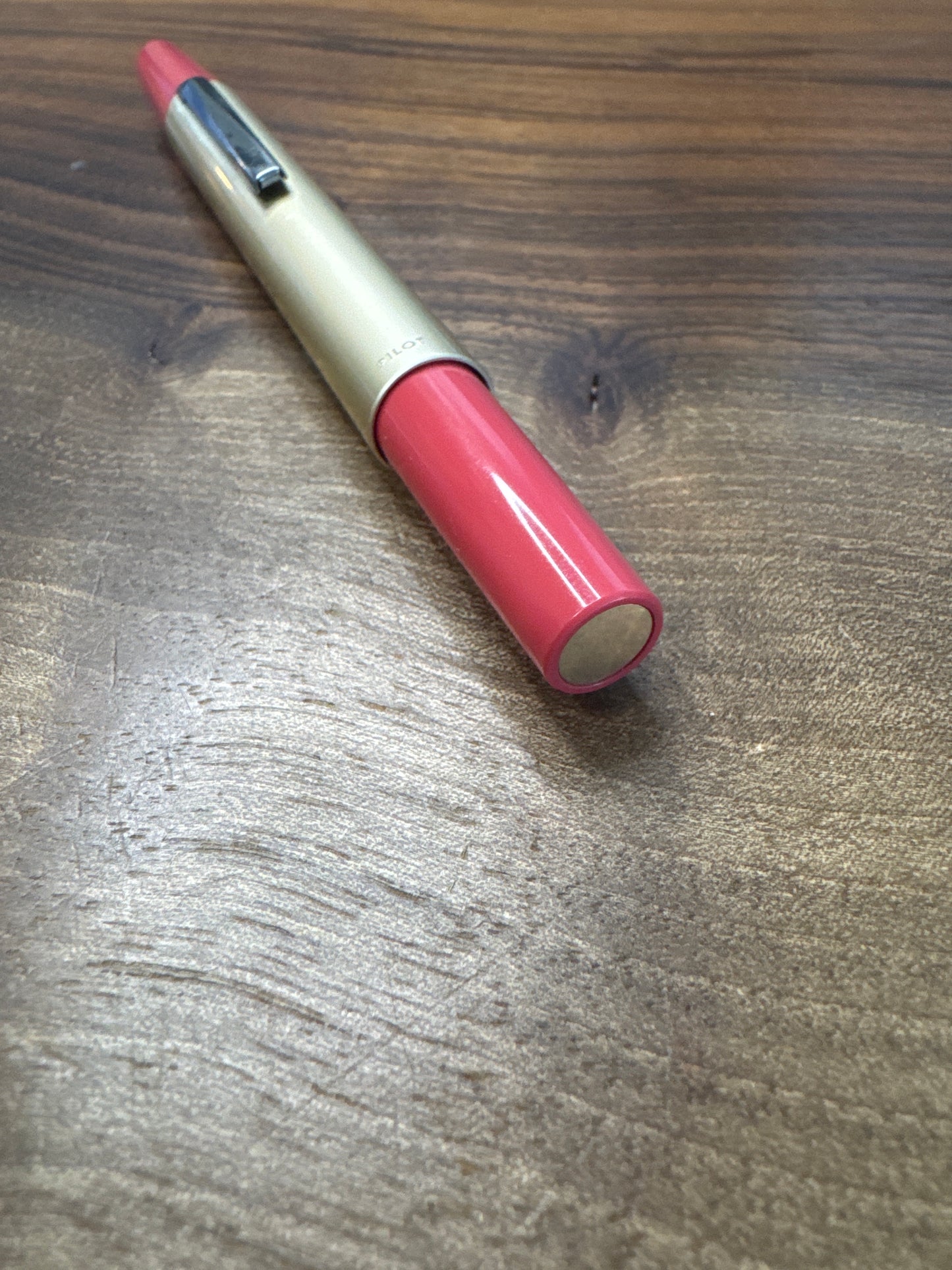 Pilot Vintage Retractable Fountain Pen In Pink/Champagne