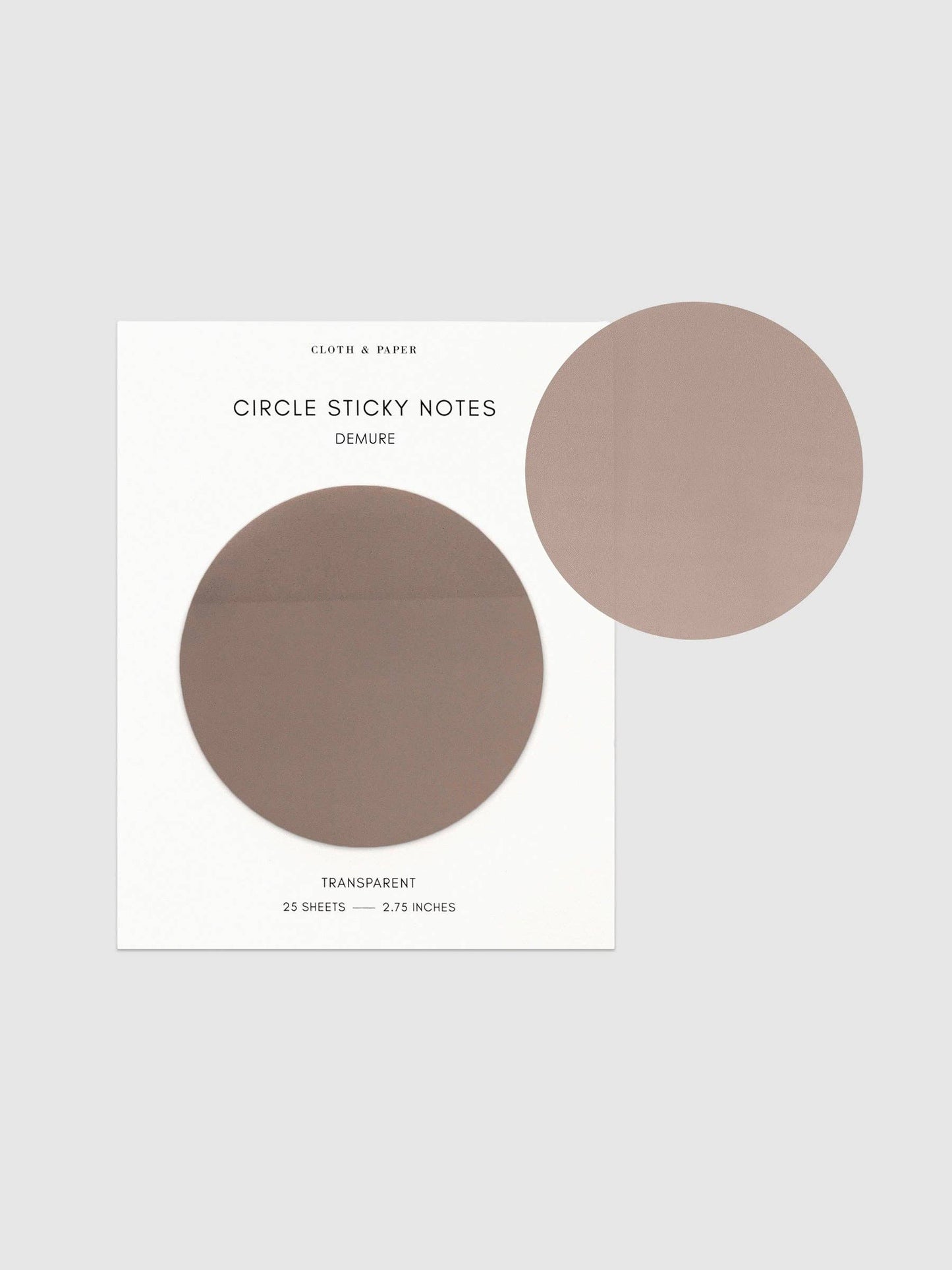 Transparent Circle Sticky Notes: Crêpe