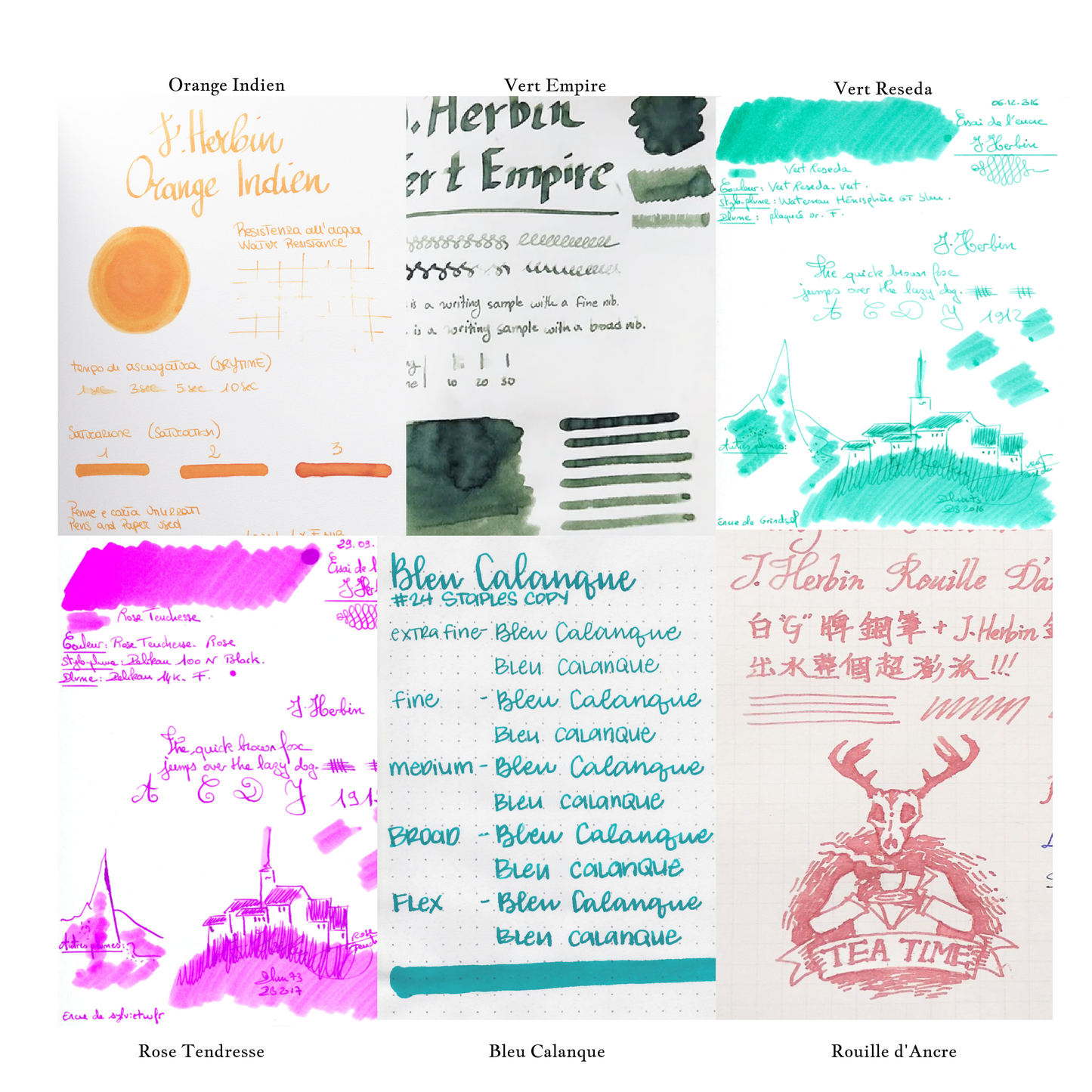 Jacques Herbin Glass Pen Gift Set with Inks