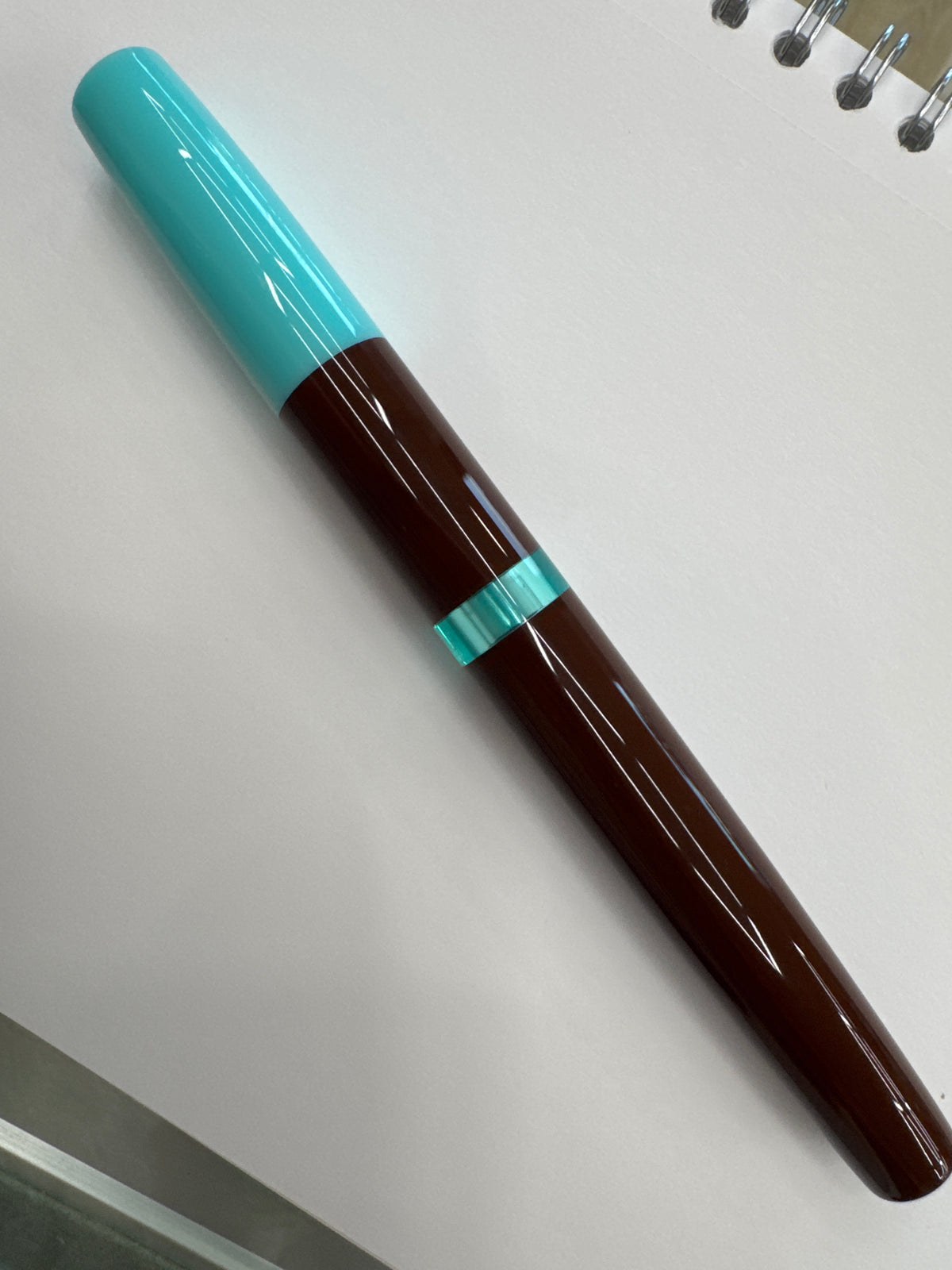 Hello Tello Venice Fountain Pen Blue and Brown Fine Nib