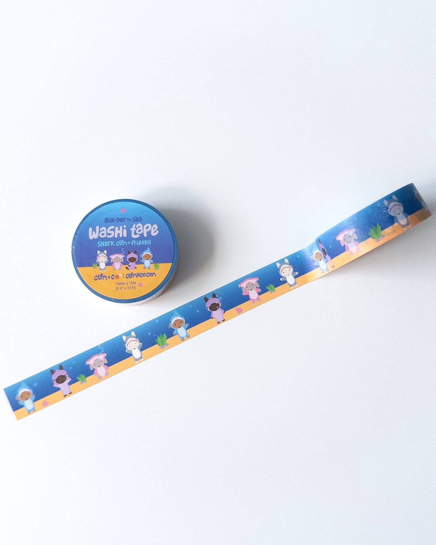 Clem & Co BUN-der the Sea Shark Clem & Friends Washi Tape