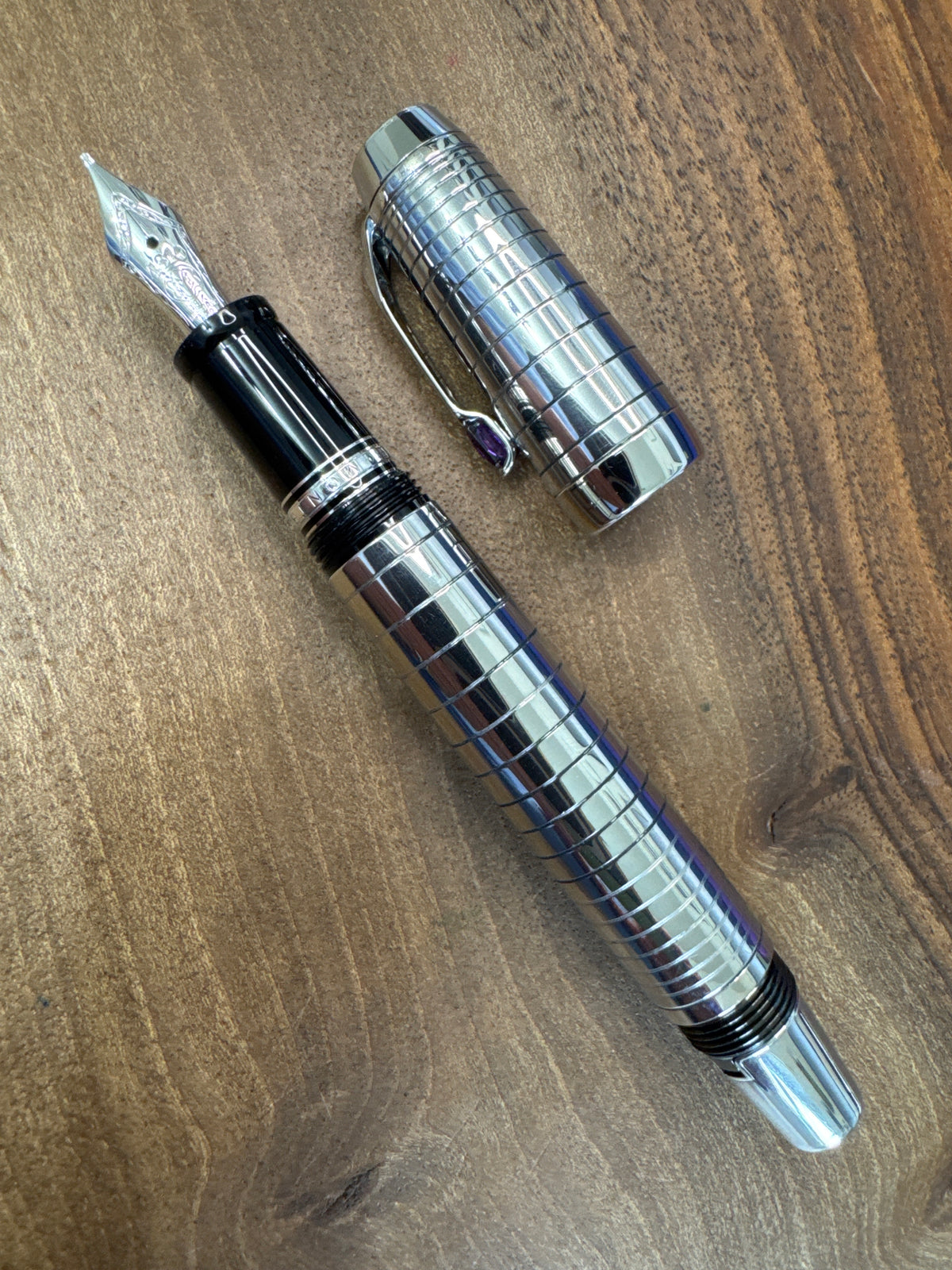 Montblanc Boheme Radial Silver Retractable Fountain Pen