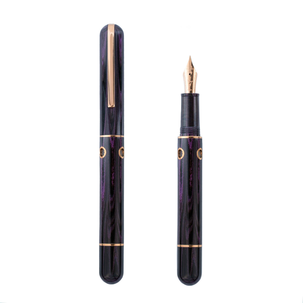 Nahvalur Nautilus Stylophora Berry Ebonite Fountain Pen: Stub