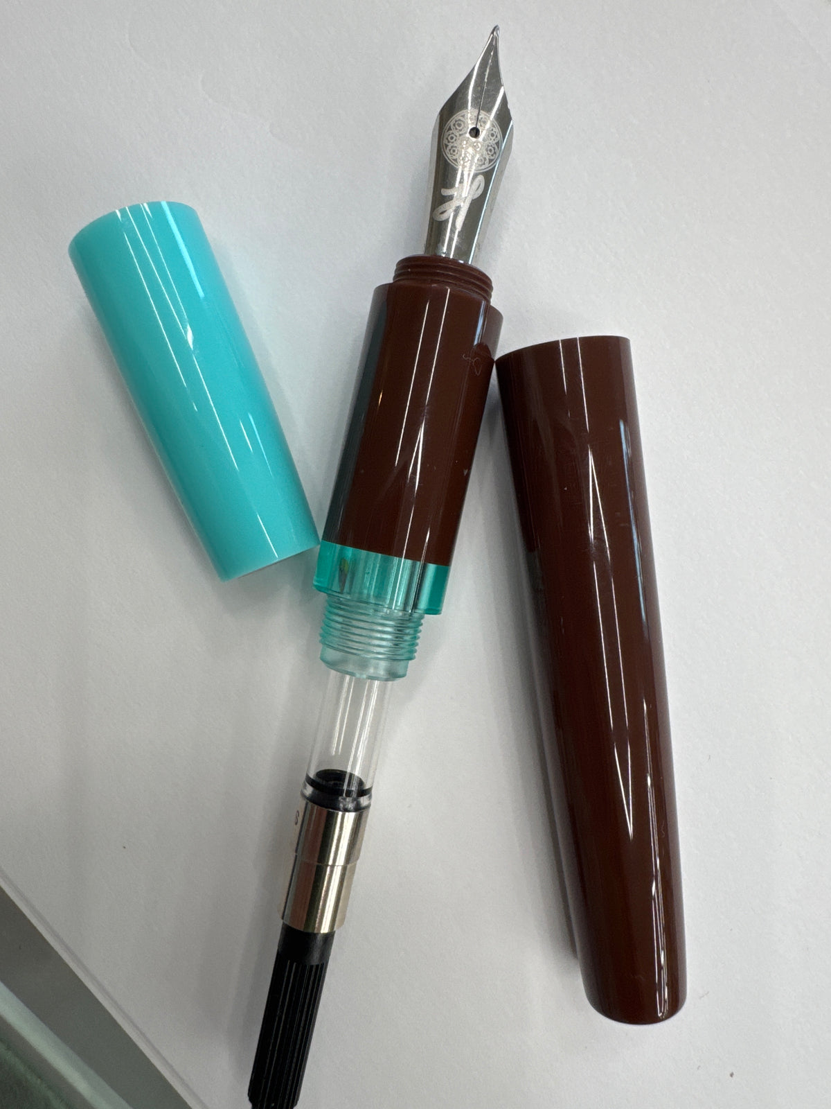 Hello Tello Venice Fountain Pen Blue and Brown Fine Nib