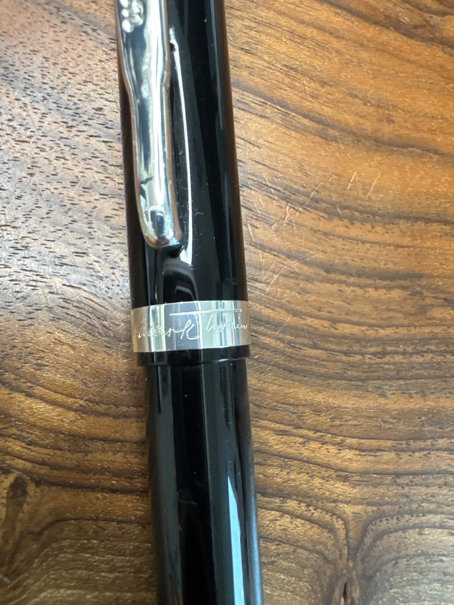 Conklin Fountain Pen Mark Twain Signature Black with silver accents