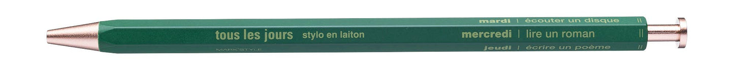 Gel Brass Ballpoint Pen / MARK'STYLE: Gold