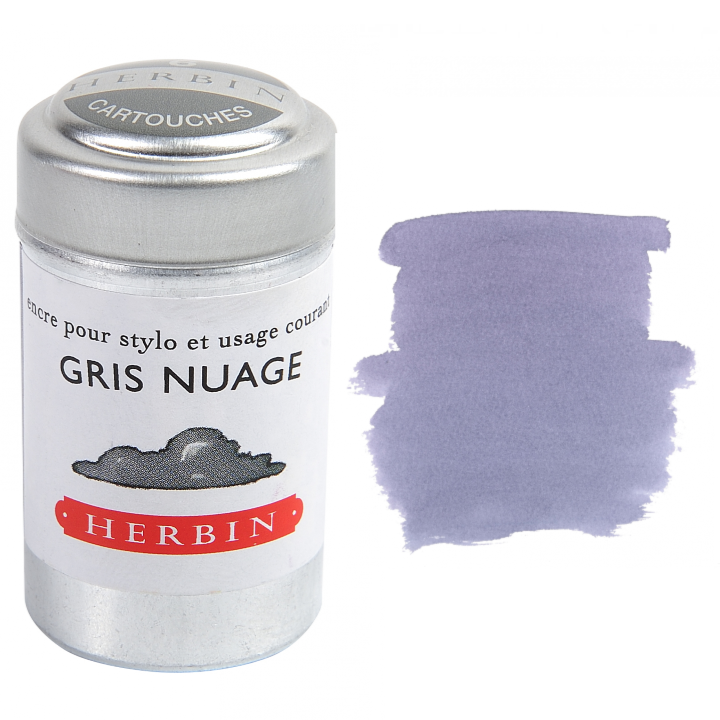 Herbin Fountain Pen Ink Cartridges - Tin of 6: Rose Cyclamen (Pink Cyclamen)