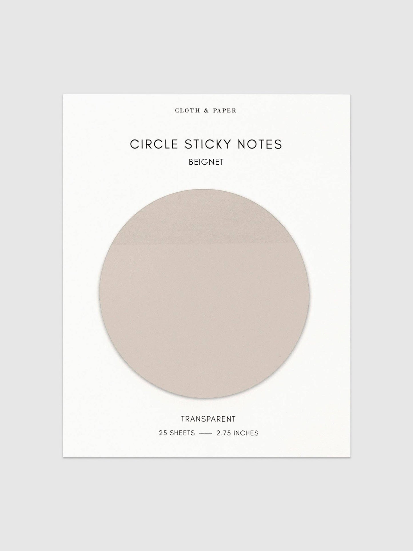 Transparent Circle Sticky Notes: Crêpe