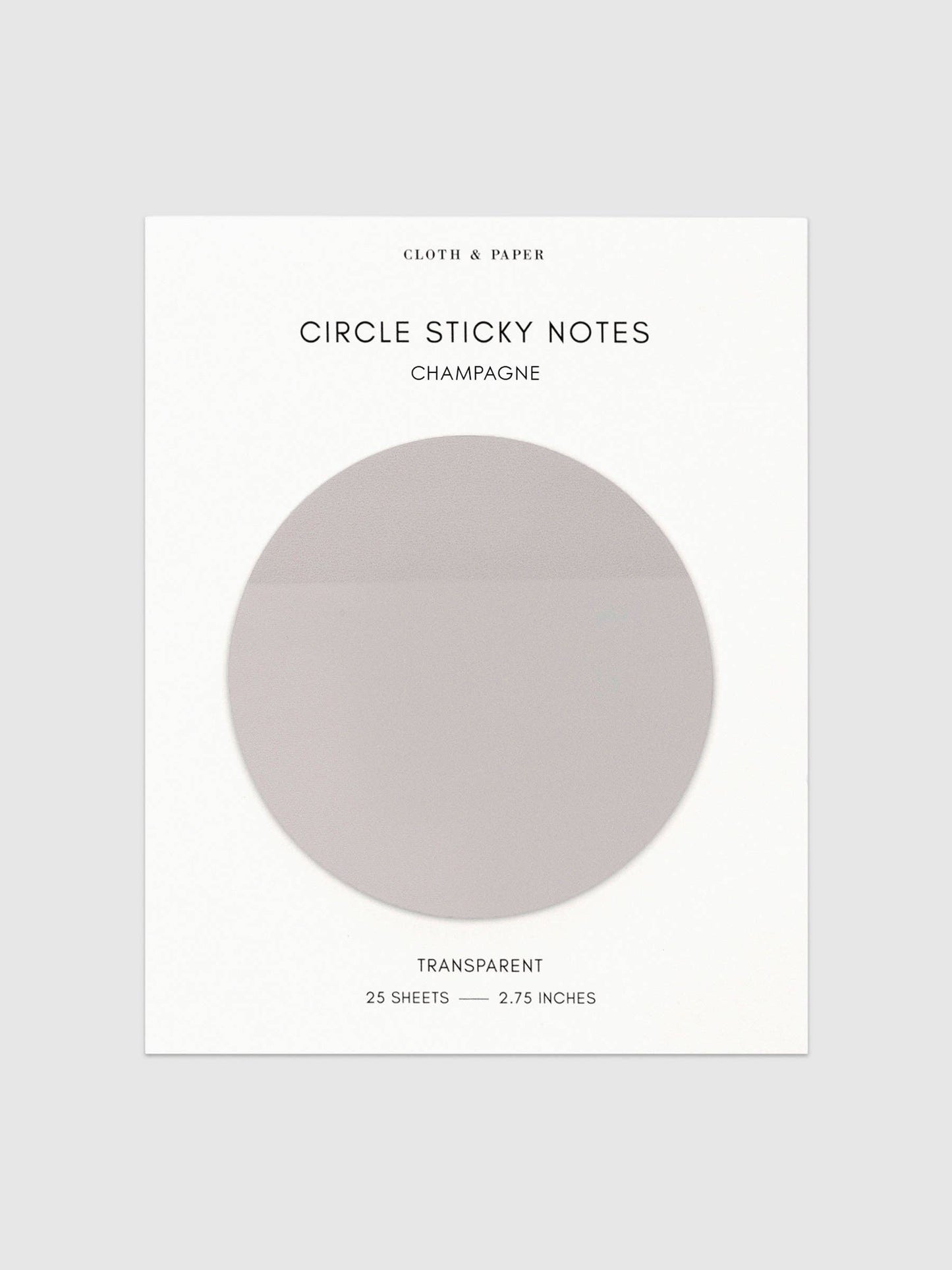 Transparent Circle Sticky Notes: Crêpe