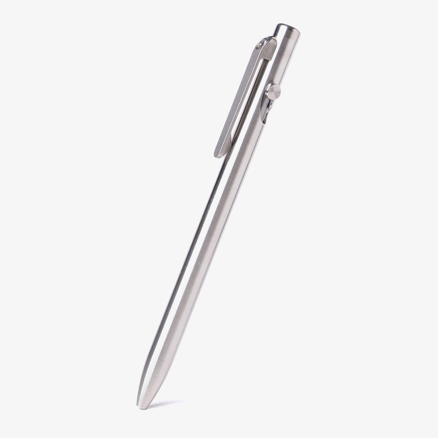 Tactile Turn Slim Bolt Action Pen: Titanium / Short