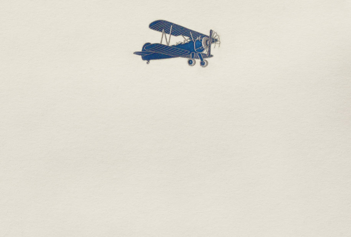 Original Crown Mill First Engraved Color Themed Note Cards: Cello Pk 1/1 "C" / Blue Inkwell / 4x6"