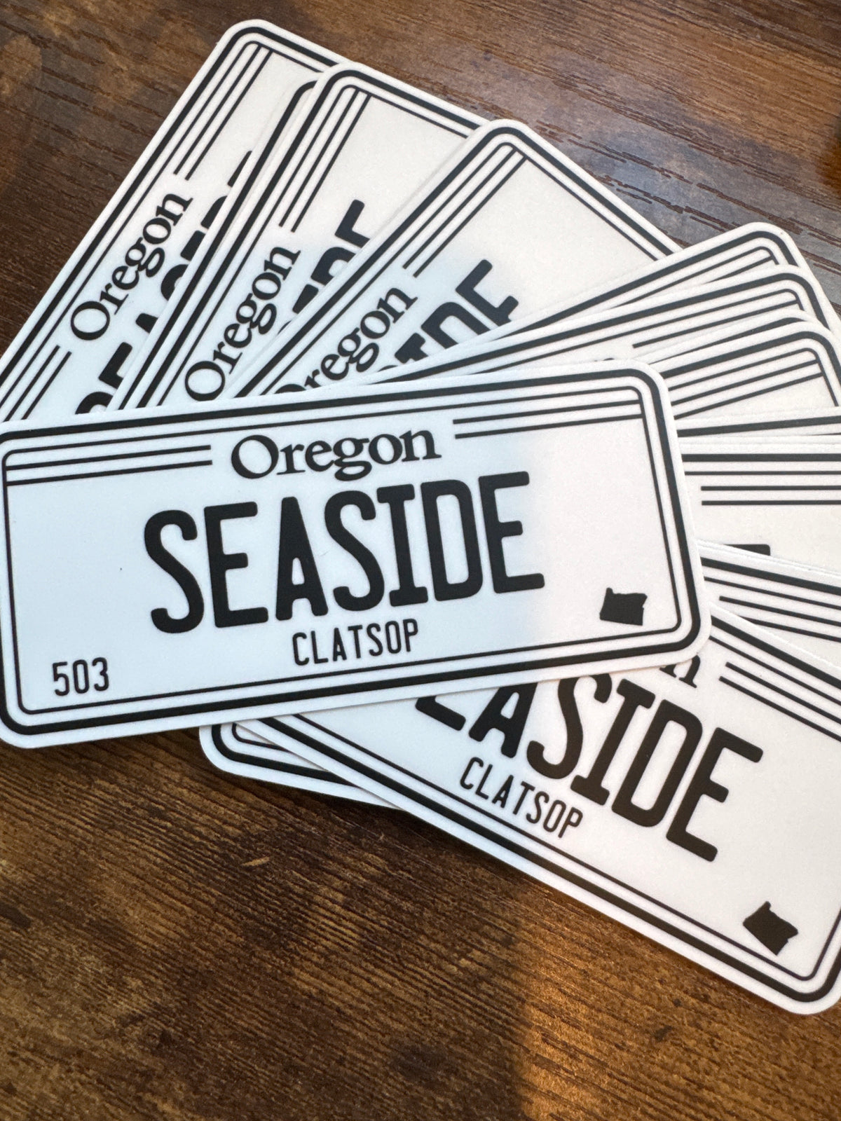 Seaside Oregon license plate sticker
