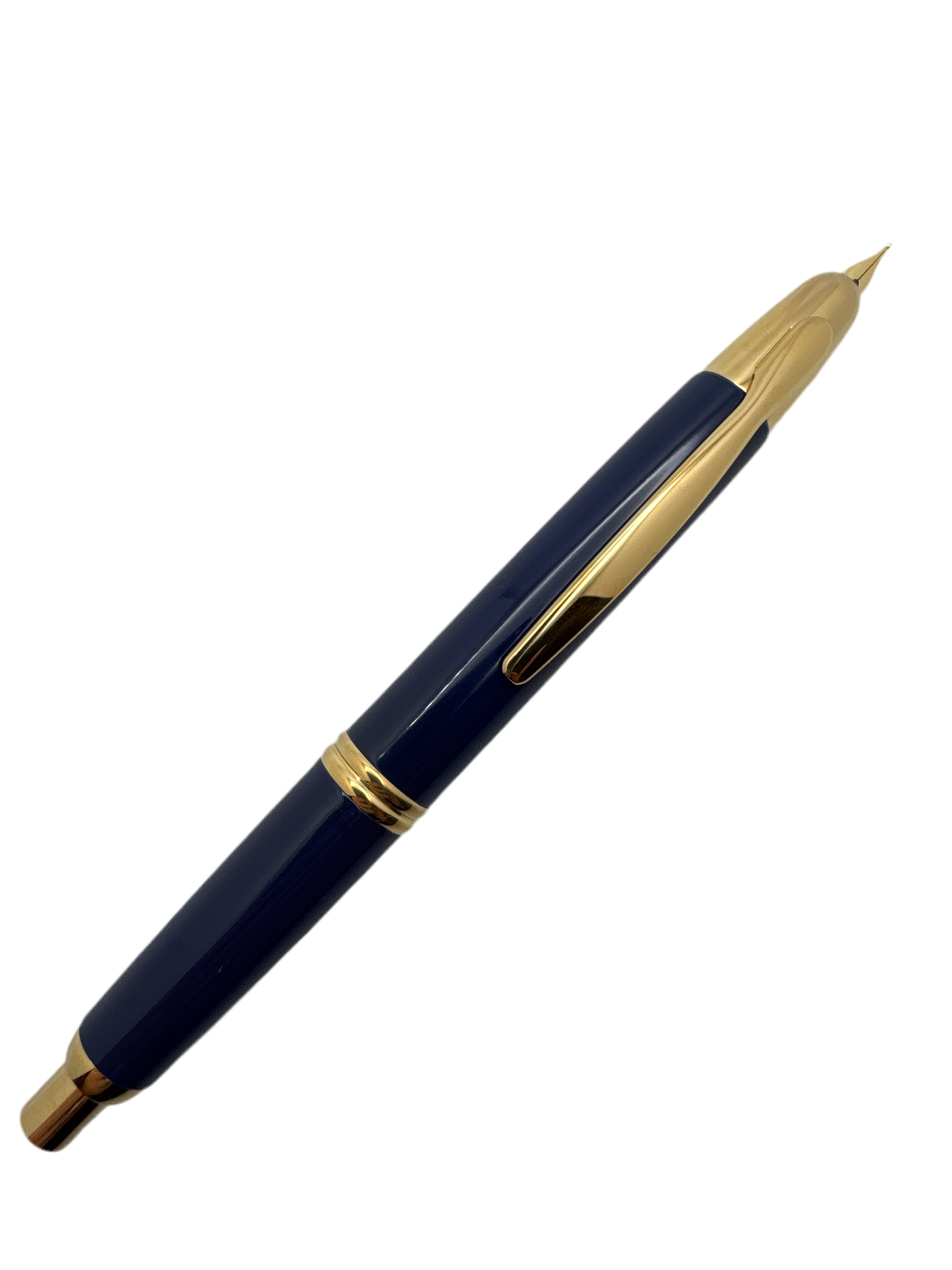 Pilot Vanishing Point Fountain Pen Blue with Gold Trim Medium