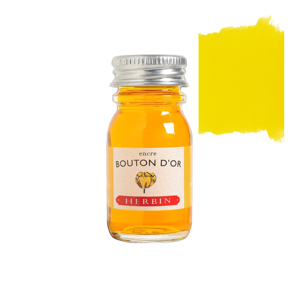 Herbin Fountain Pen Ink 10ml Bottle -35 Colors: Vert Pre (Meadow Green)