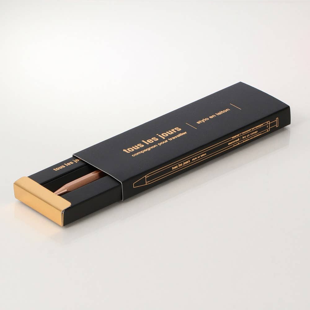 Gel Brass Ballpoint Pen / MARK'STYLE: Gold