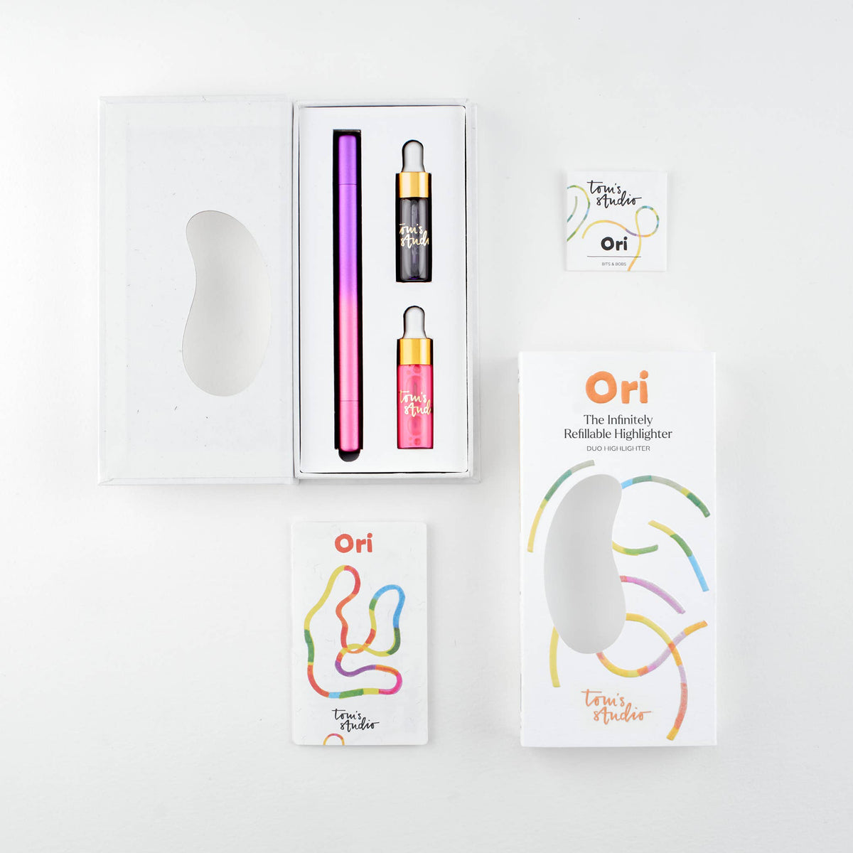 Tom's Studio Ori – the infinitely refillable highlighter: Blue/Green
