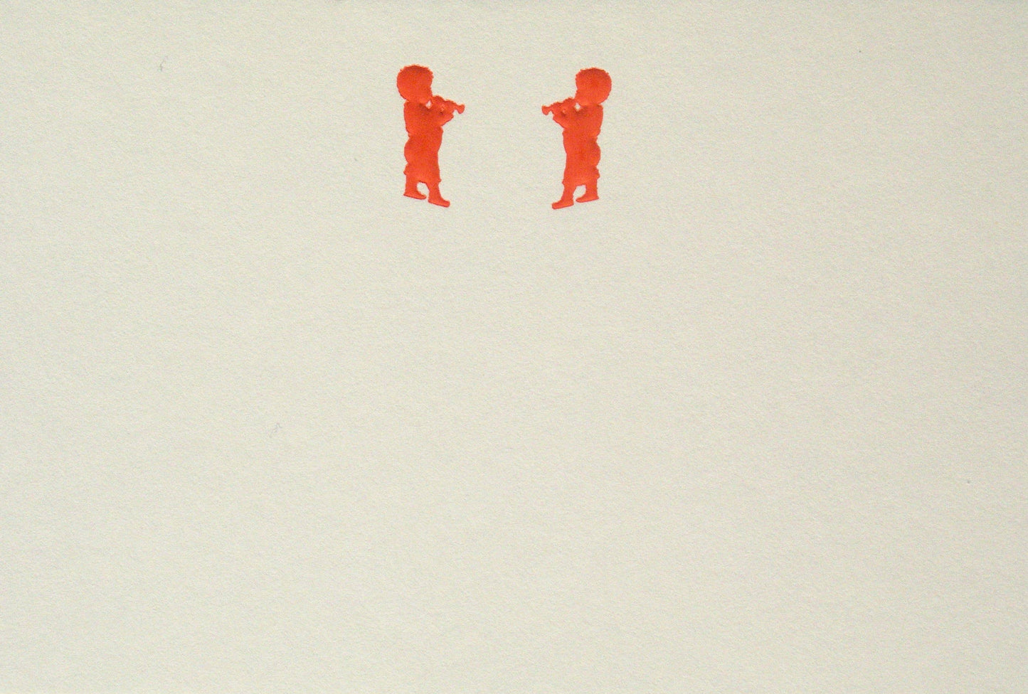 Original Crown Mill First Engraved Color Themed Note Cards: Cello Pk 1/1 "C" / Blue Inkwell / 4x6"