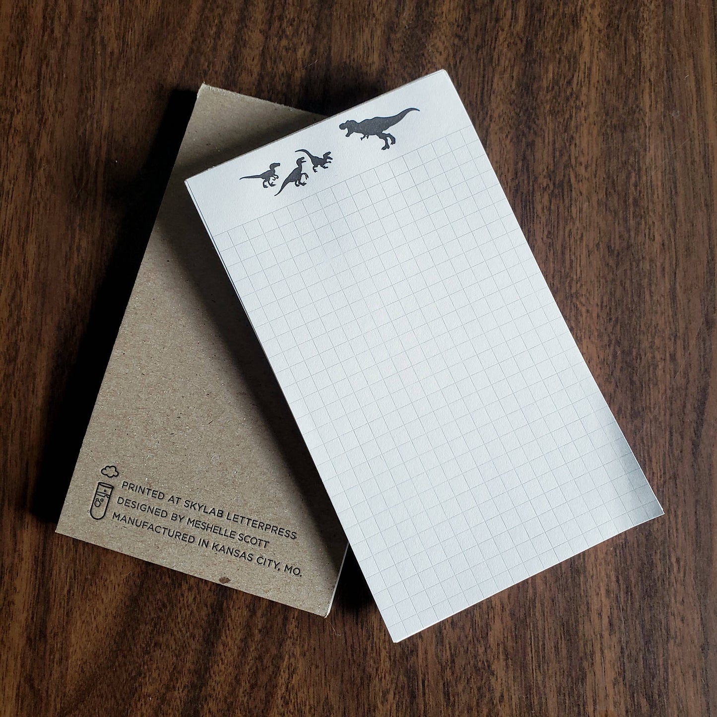Dinosaur Notepad: Grocery Trex