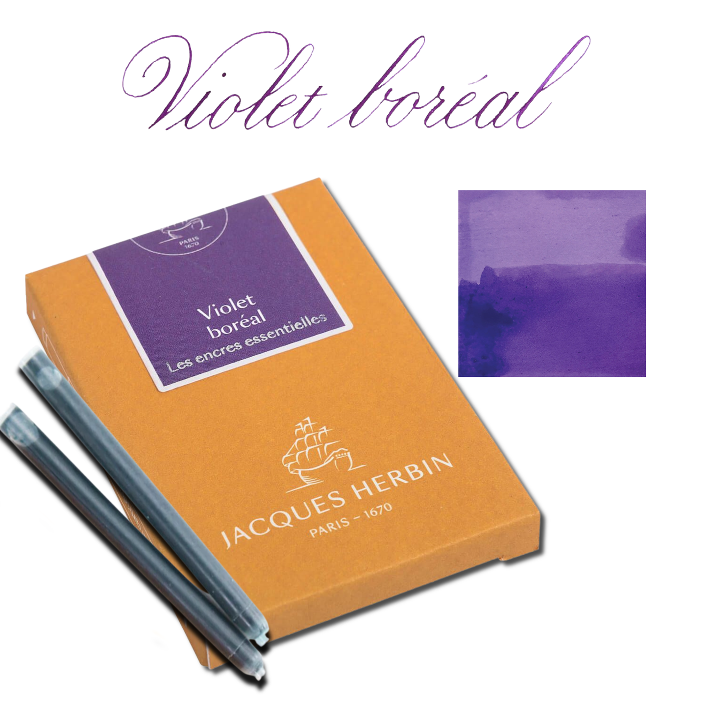 Jacques Herbin Essentials Ink Cartridges - Pack of 7: Rouge d'Orient