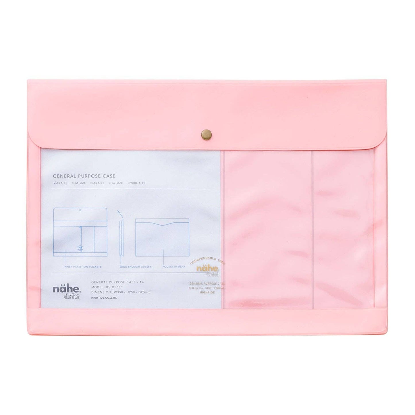 Nahe General Purpose Case/ A4: Clear Grey