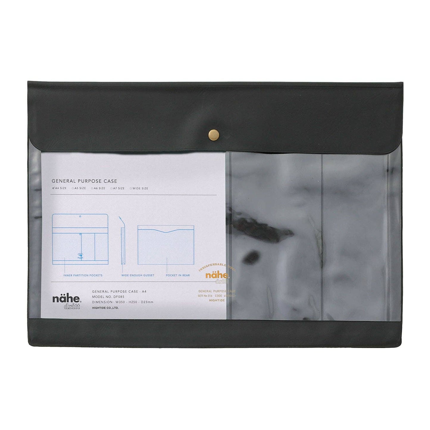 Nahe General Purpose Case/ A4: Clear Grey