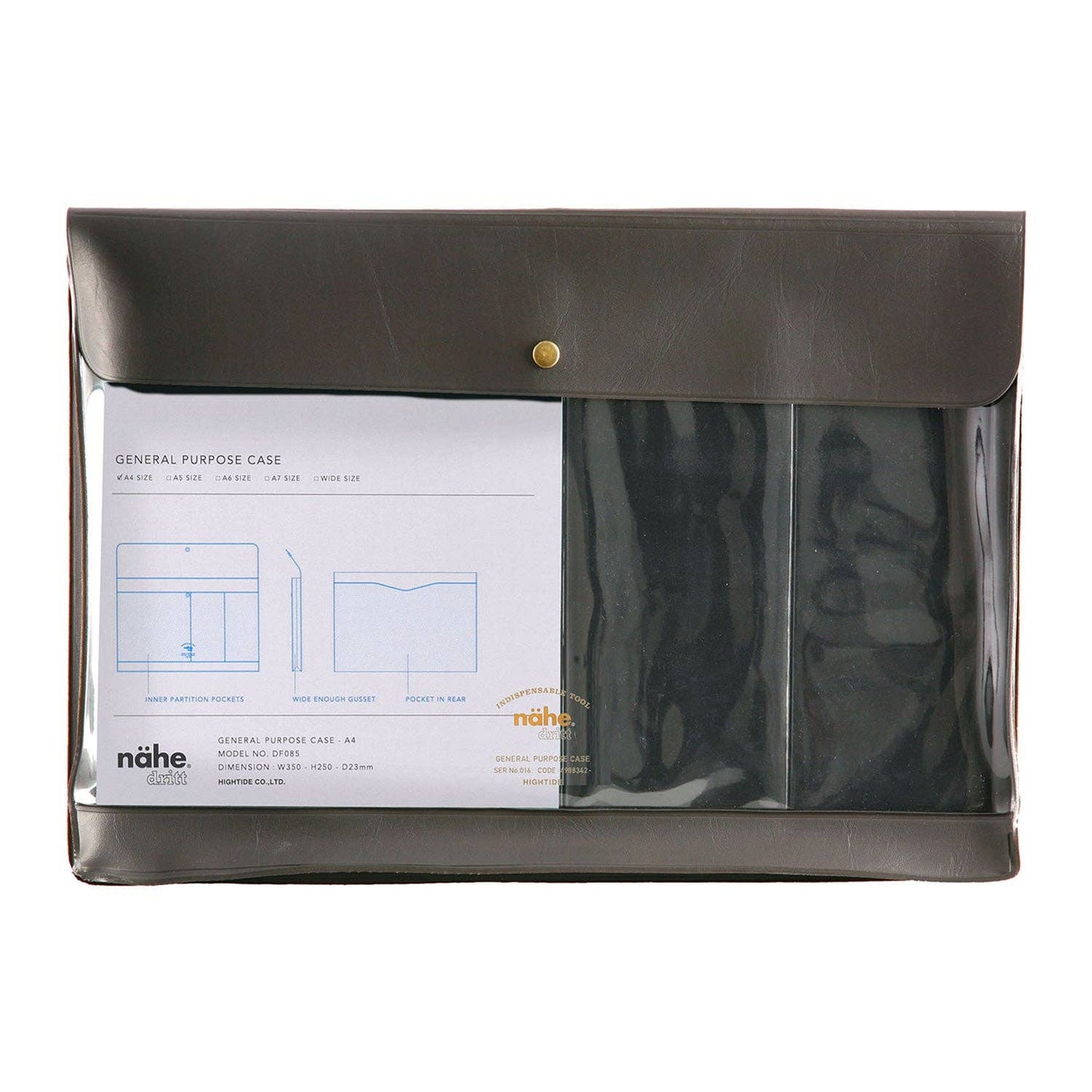 Nahe General Purpose Case/ A4: Clear Grey