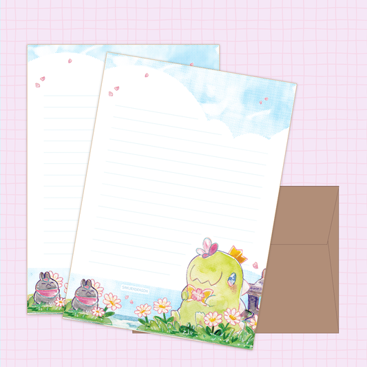 Sakuradragon Dino & Daisies Letter Set