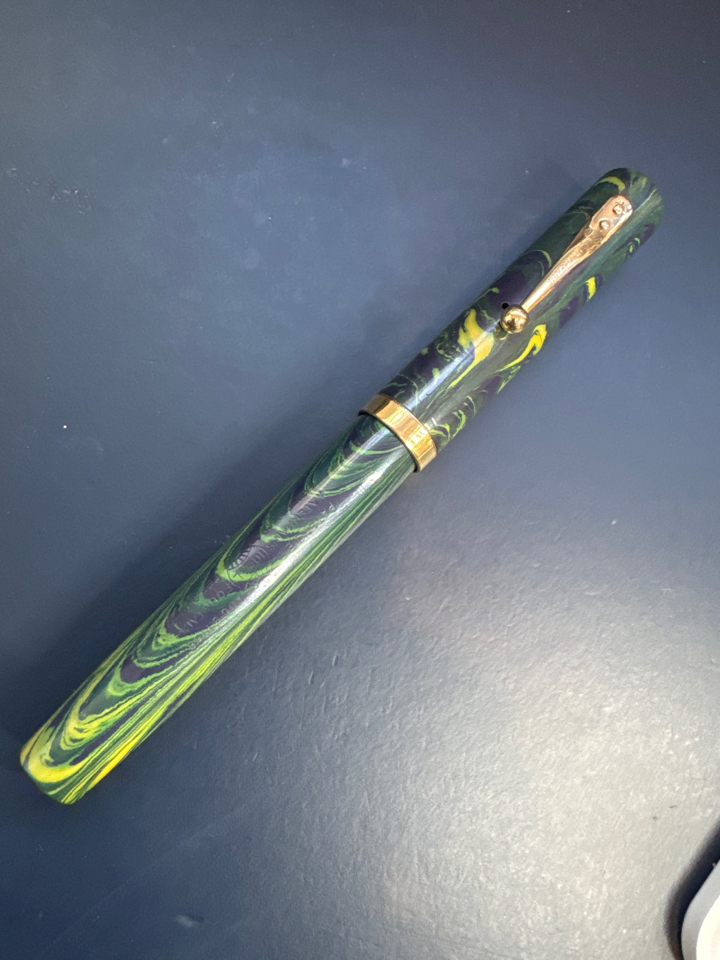 Waterman Ideal 94 Blue Green Ripple Fountain Pen ca.1928