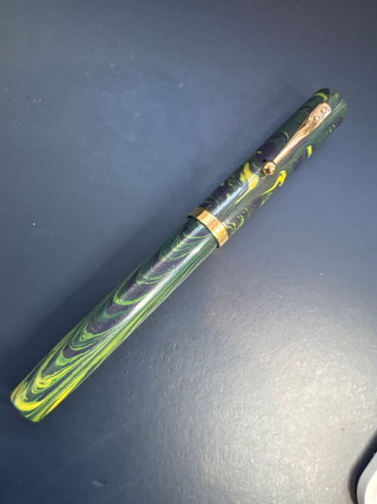 Waterman Ideal 94 Blue Green Ripple Fountain Pen ca.1928