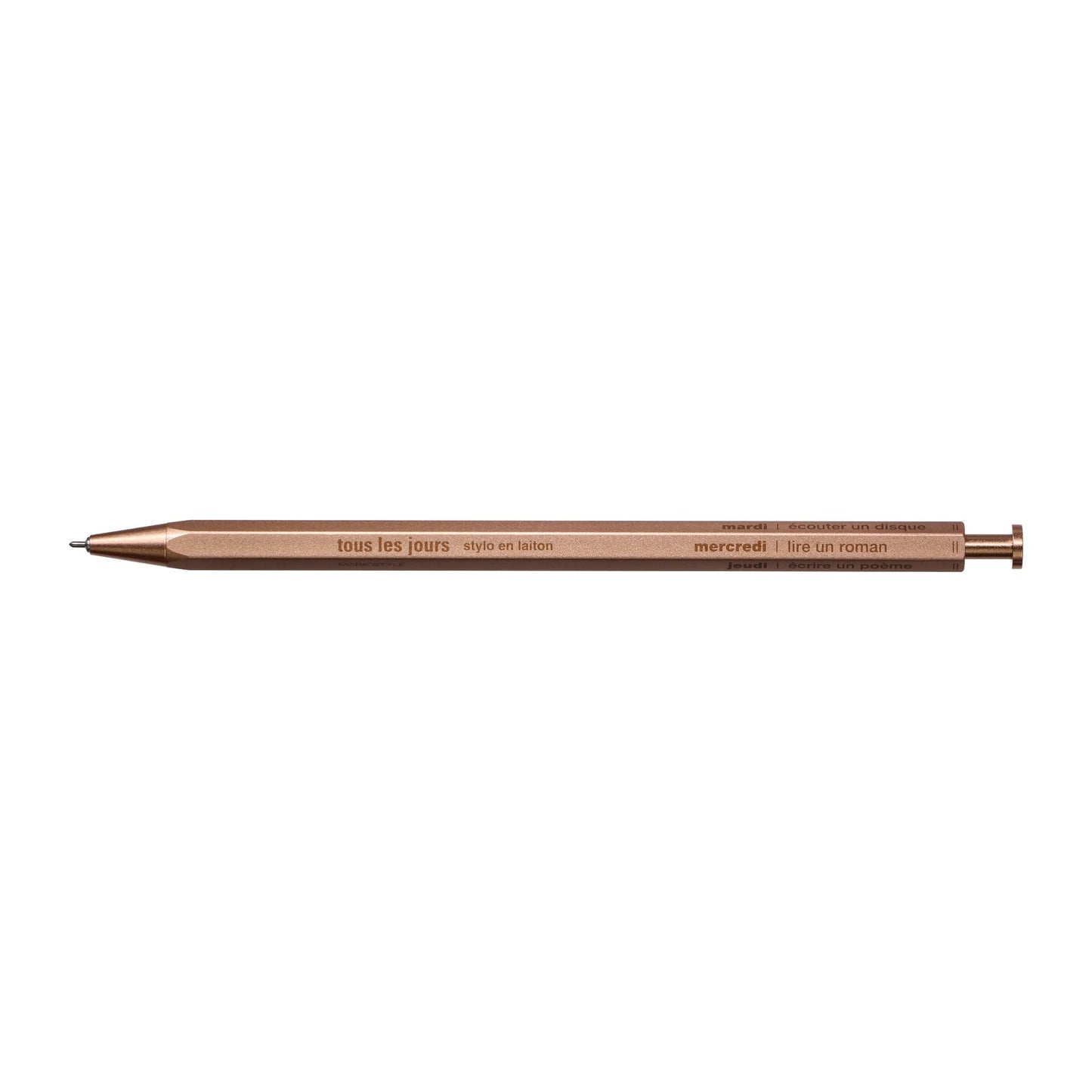 Gel Brass Ballpoint Pen / MARK'STYLE: Gold
