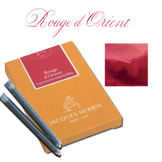 Jacques Herbin Essentials Ink Cartridges - Pack of 7: Rouge d'Orient