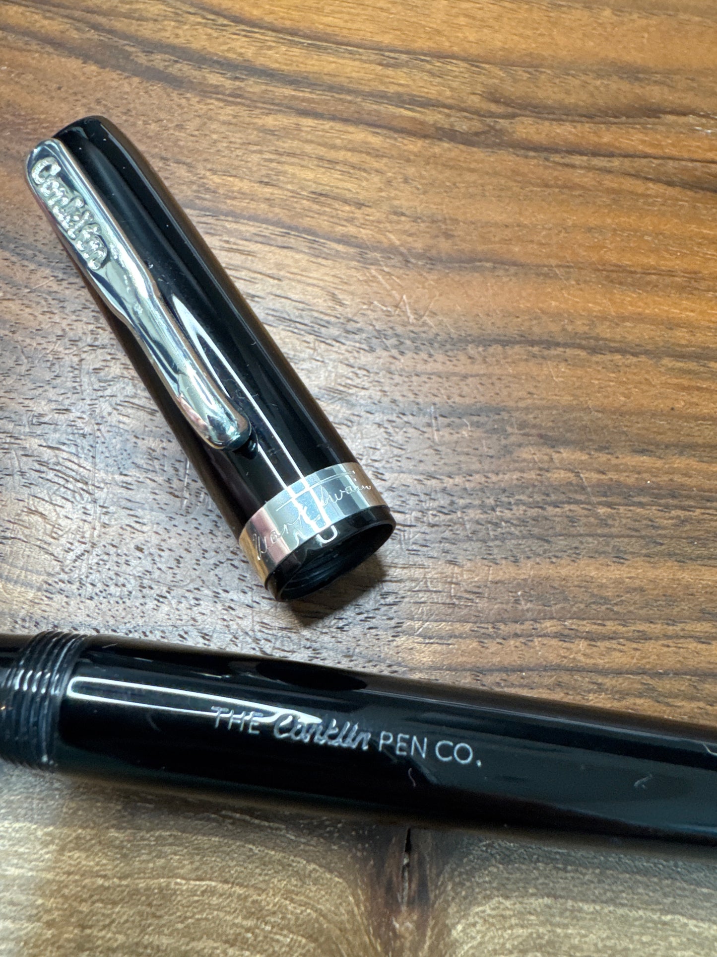 Conklin Fountain Pen Mark Twain Signature Black with silver accents