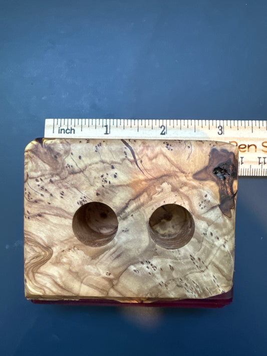 Wood and epoxy ink vial holder