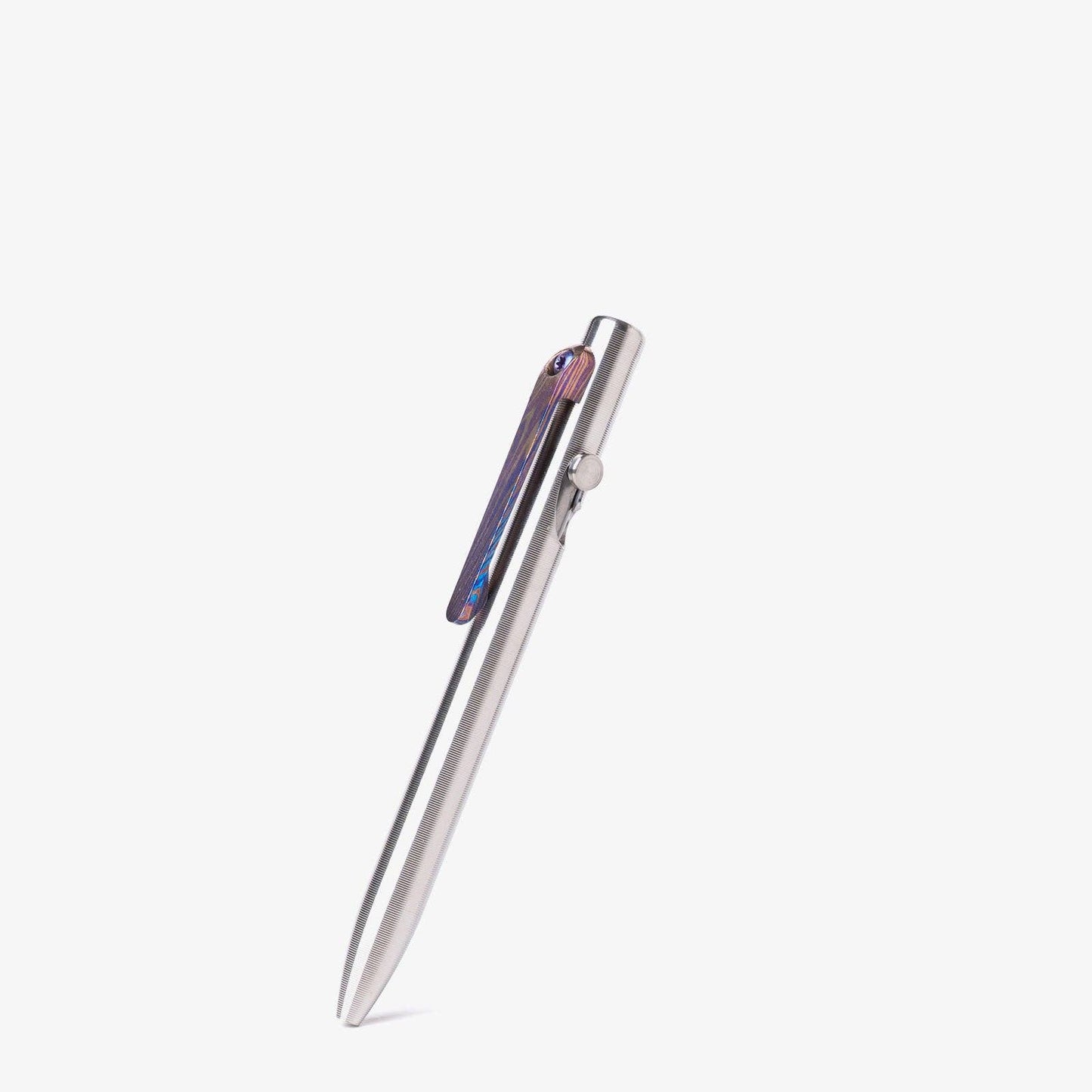Tactile Turn Slim Bolt Action Pen: Titanium / Short