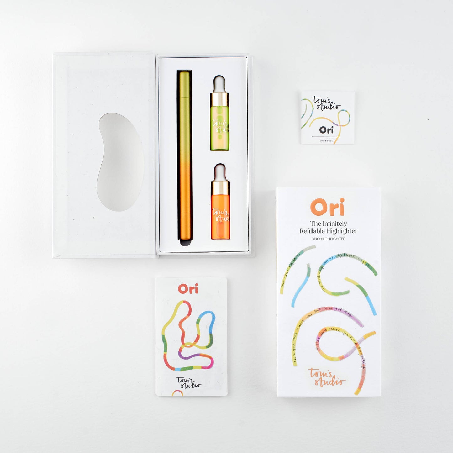 Tom's Studio Ori – the infinitely refillable highlighter: Orange/Yellow