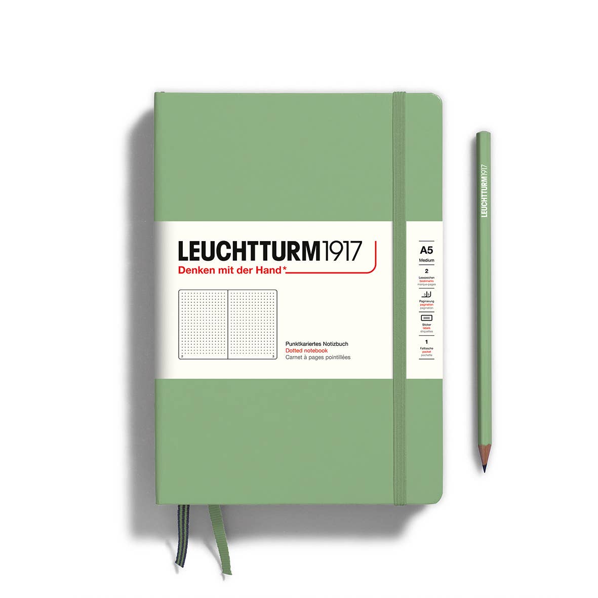 Leuchtturm Notebooks - Medium (A5): Ink / Hardcover / Plain