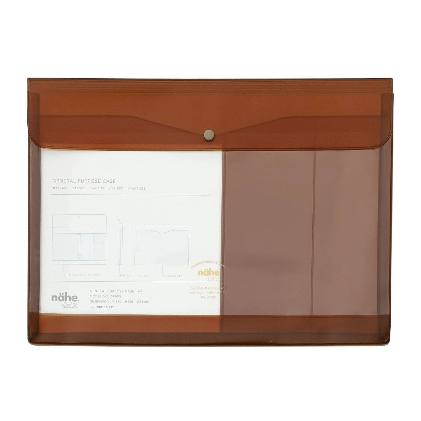 Nahe General Purpose Case/ A4: Clear Grey